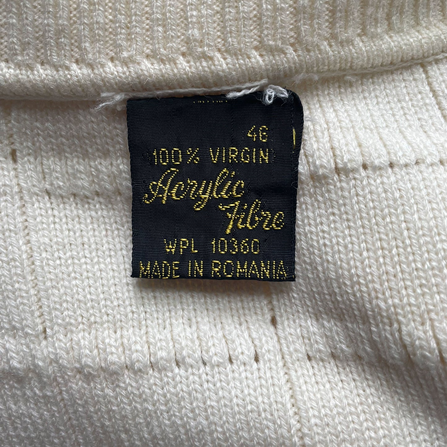 60s/70s Beige Collared Knit Cardigan