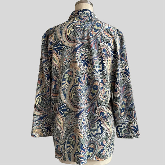 80s/90s Paisley Multi Print Lightweight Boyfriend Blazer