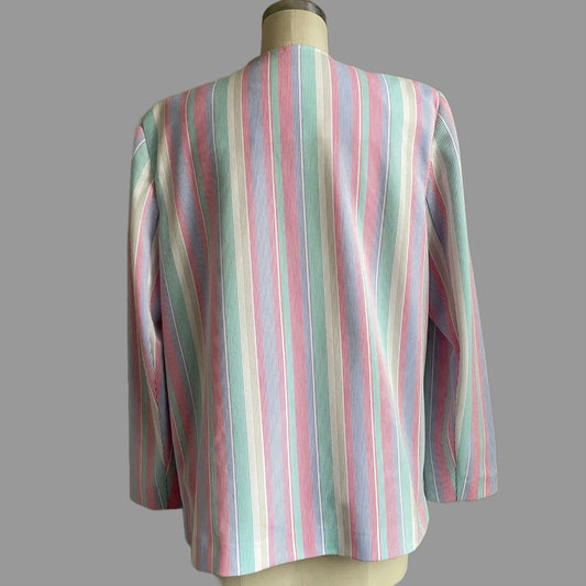 70s Striped Boyfriend Blazer