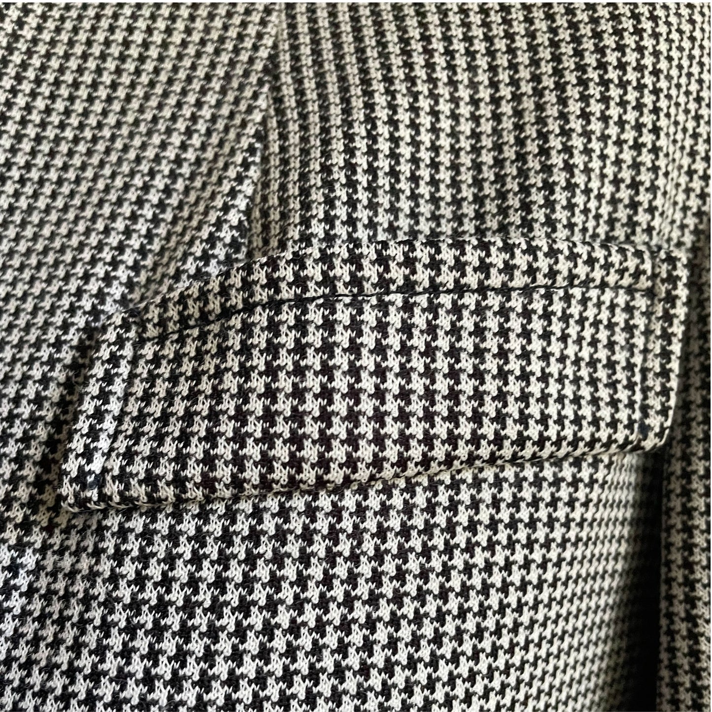 70s Black and White Houndstooth Blazer