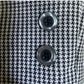 70s Black and White Houndstooth Blazer