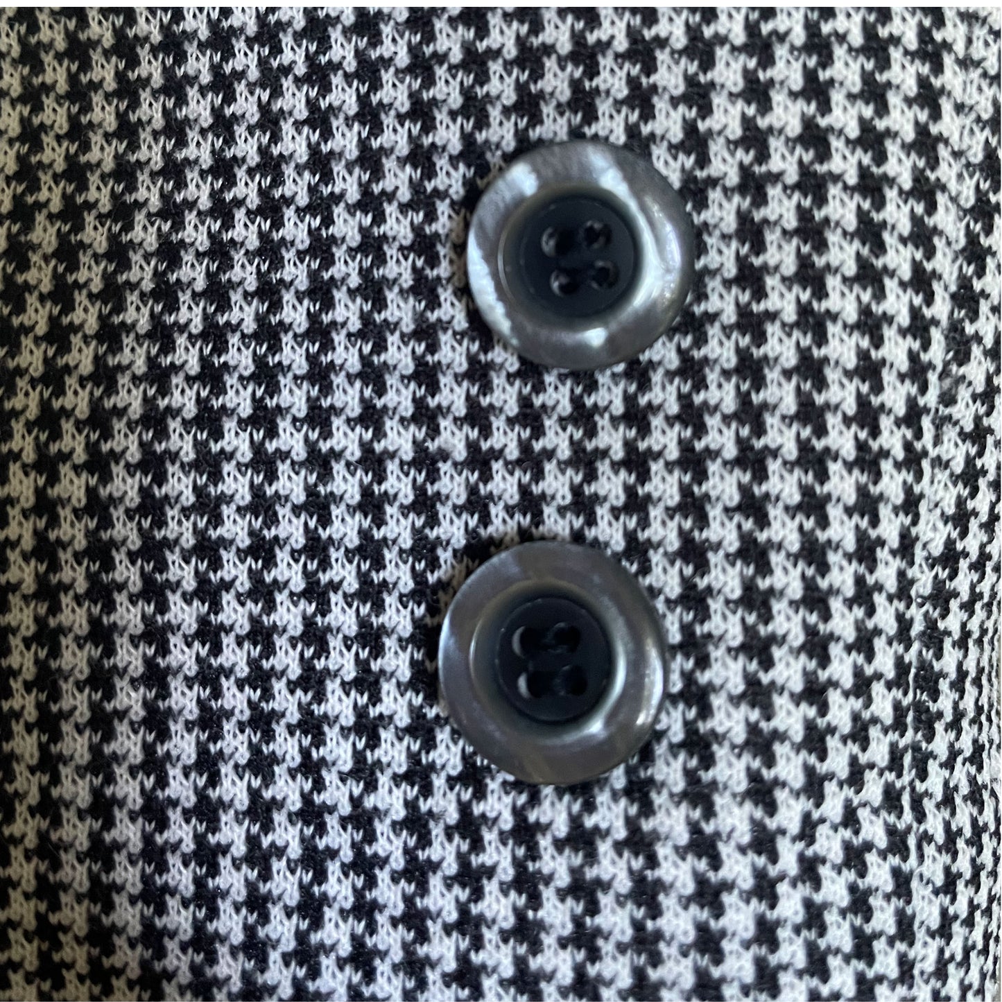 70s Black and White Houndstooth Blazer