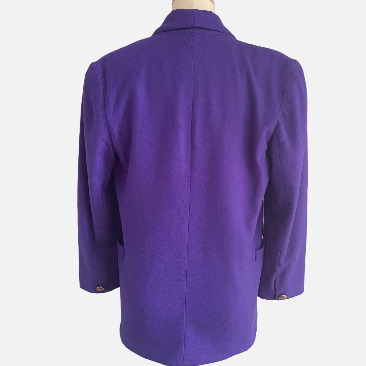80s Royal Purple 100% Wool Blazer