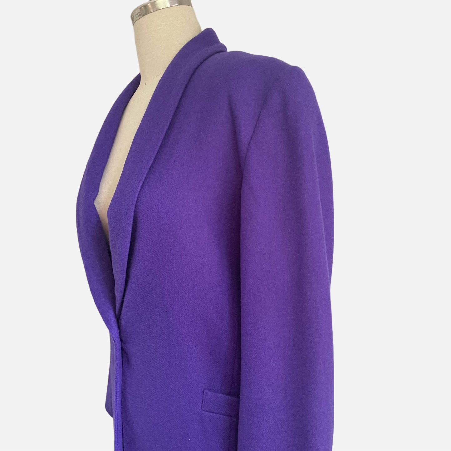 80s Royal Purple 100% Wool Blazer