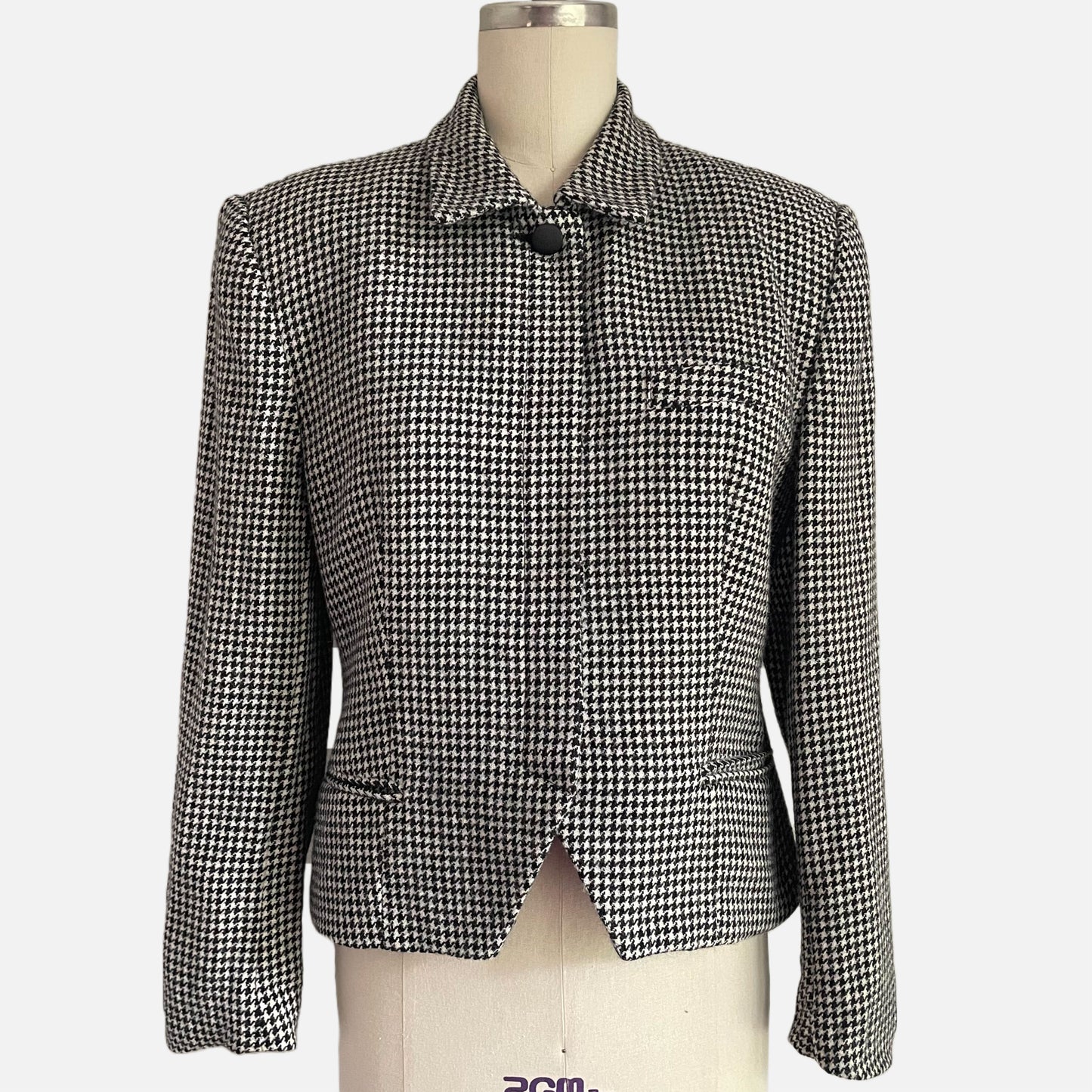 90s Houndstooth 100% Suit Jacket