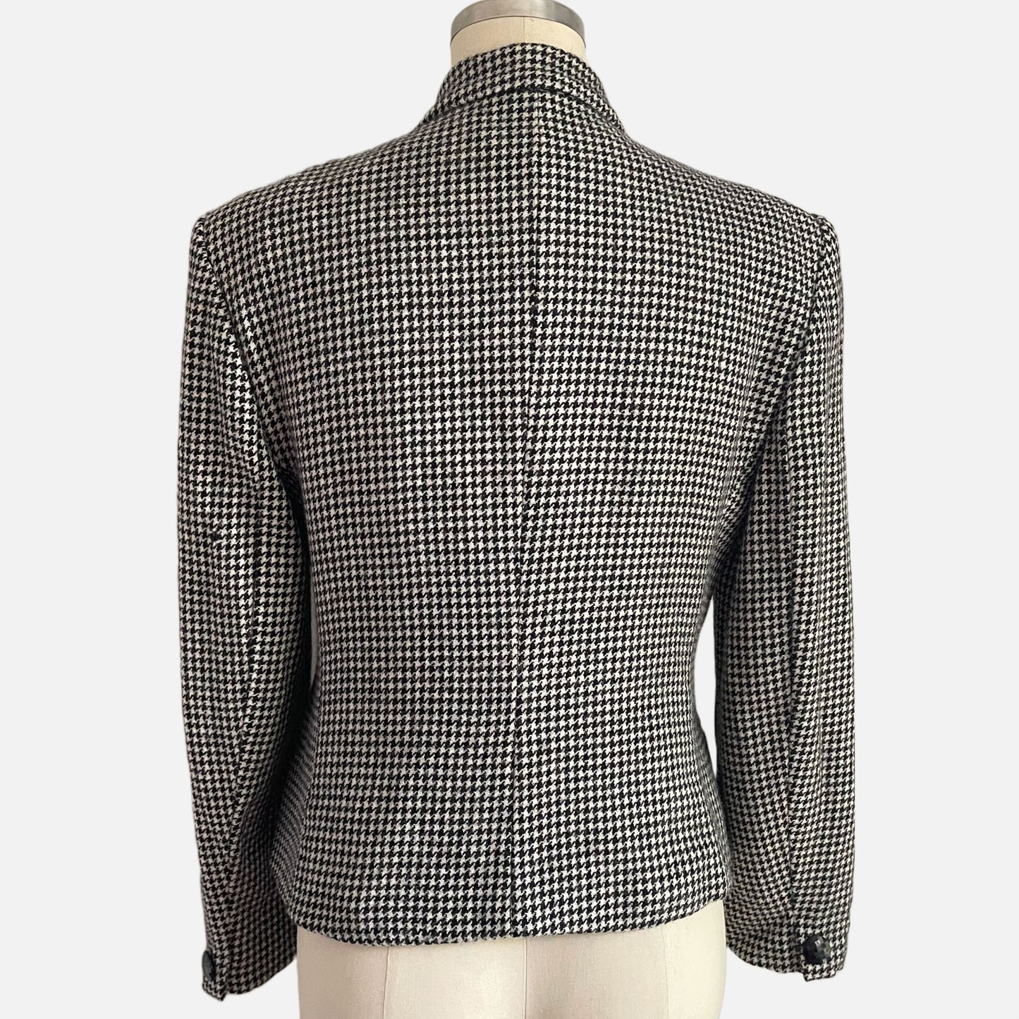 90s Houndstooth 100% Suit Jacket