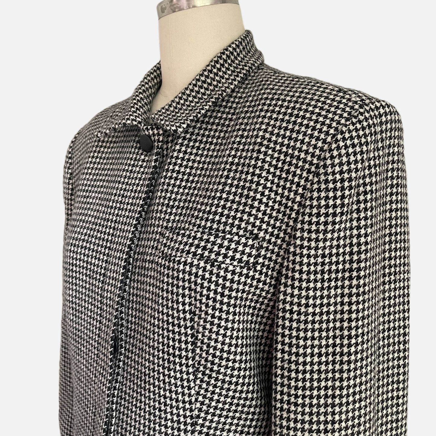 90s Houndstooth 100% Suit Jacket