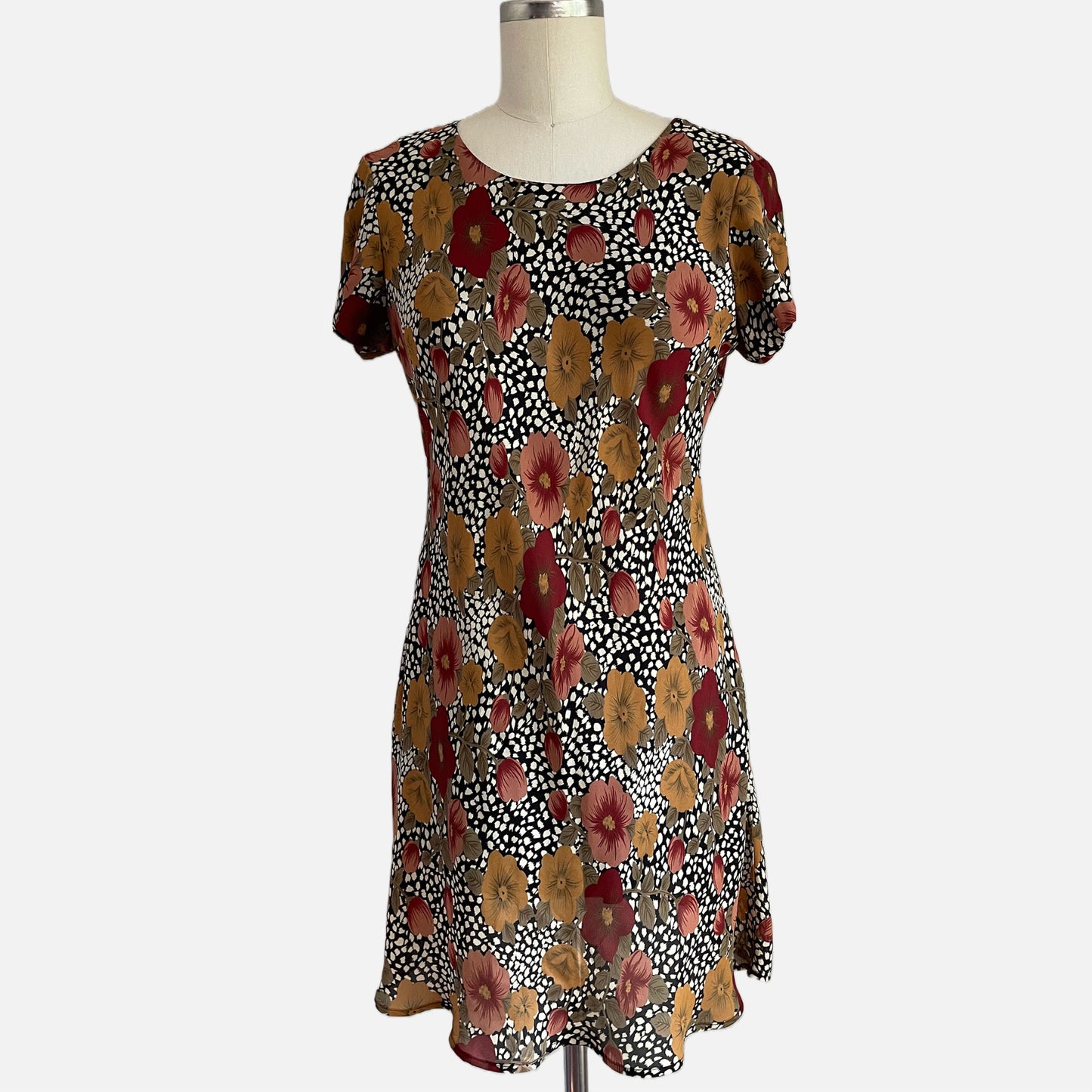 90s Multi Print Pull Over Shift Dress