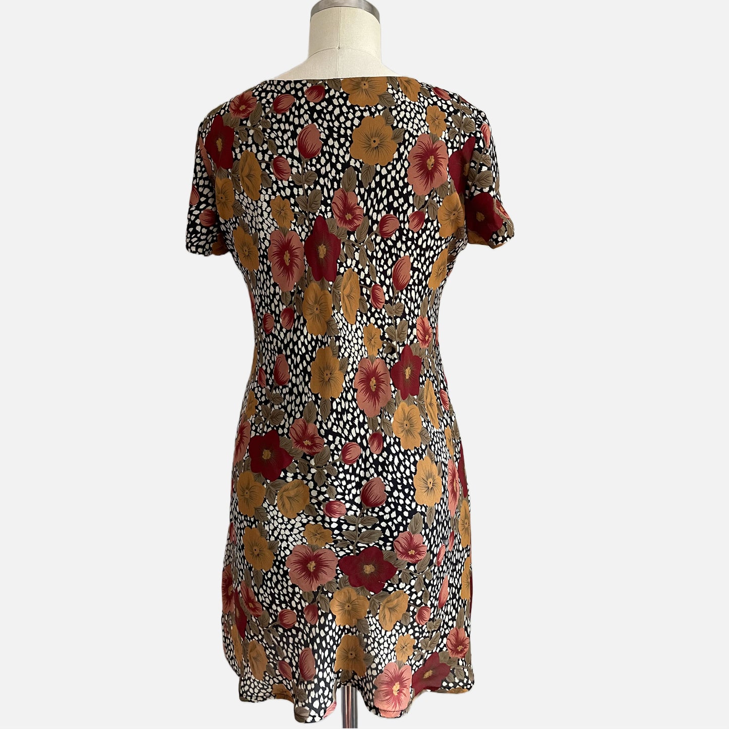 90s Multi Print Pull Over Shift Dress