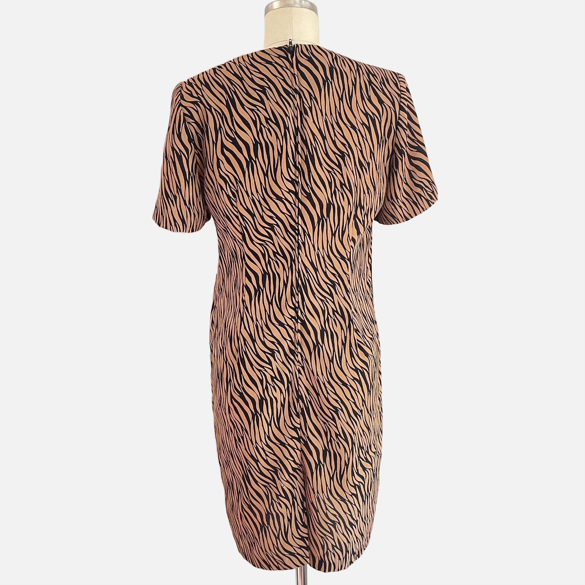 90s Zebra Print Sheath Dress Y. Vestis 90s Zebra Print Sheath Dress Y. Vestis