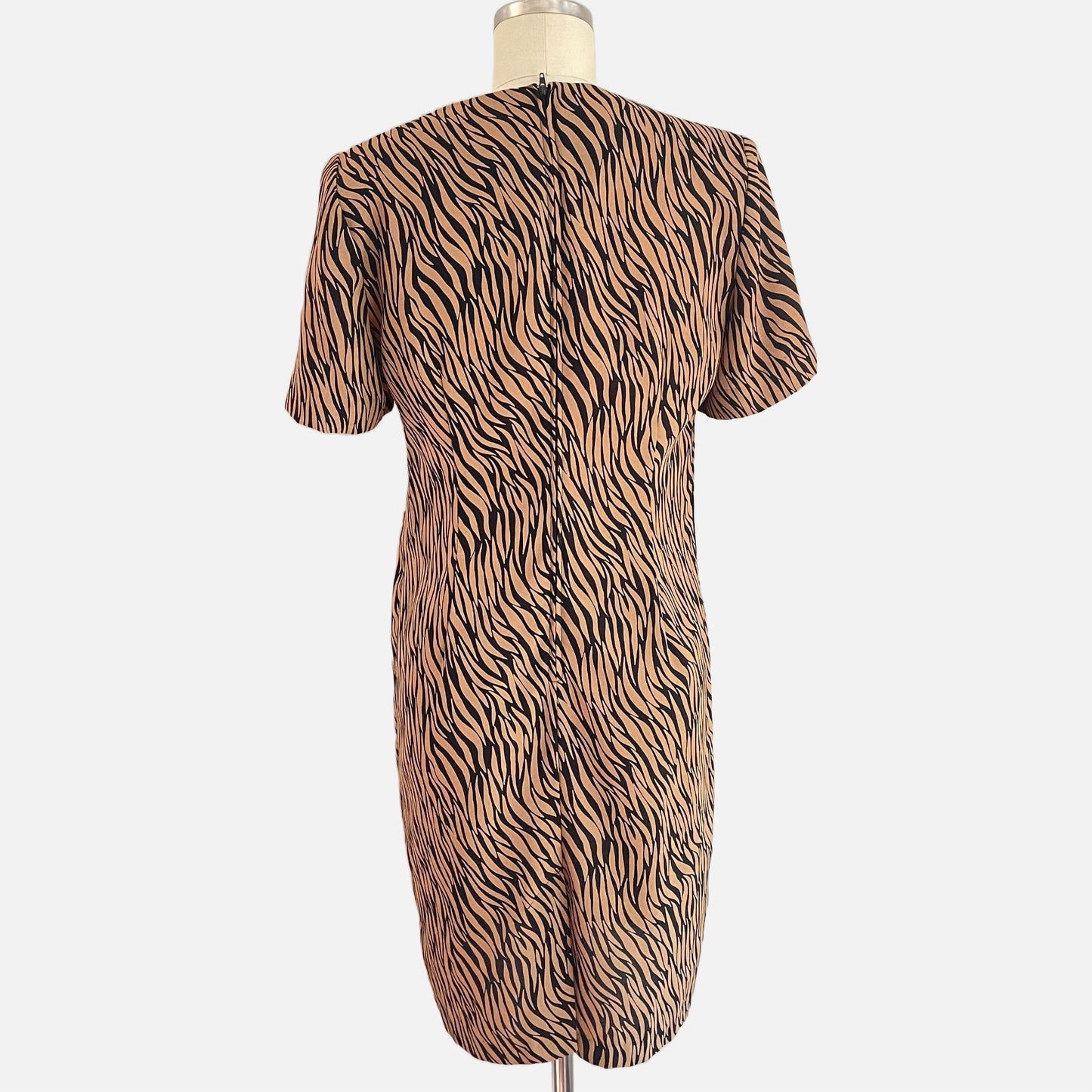 90s Zebra Print Sheath Dress