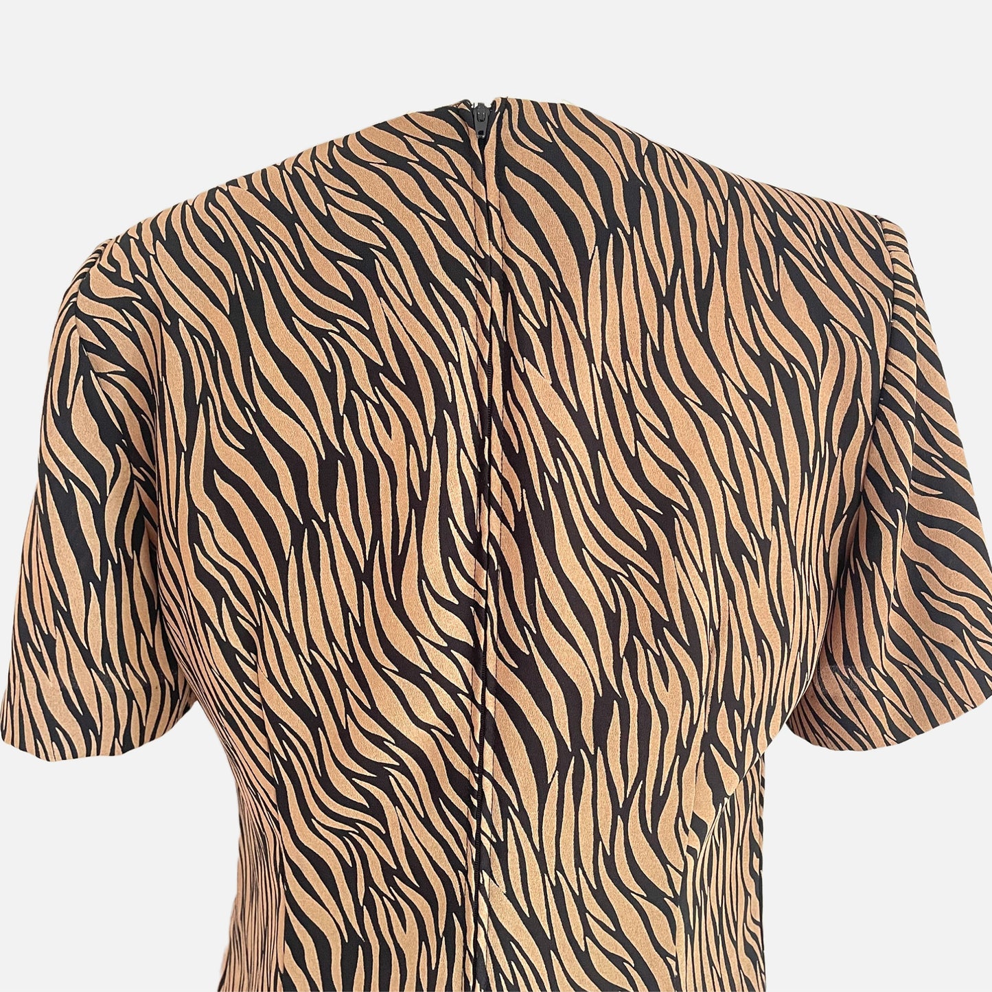 90s Zebra Print Sheath Dress