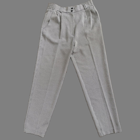80s/90s Houndstooth High-Waisted Trousers