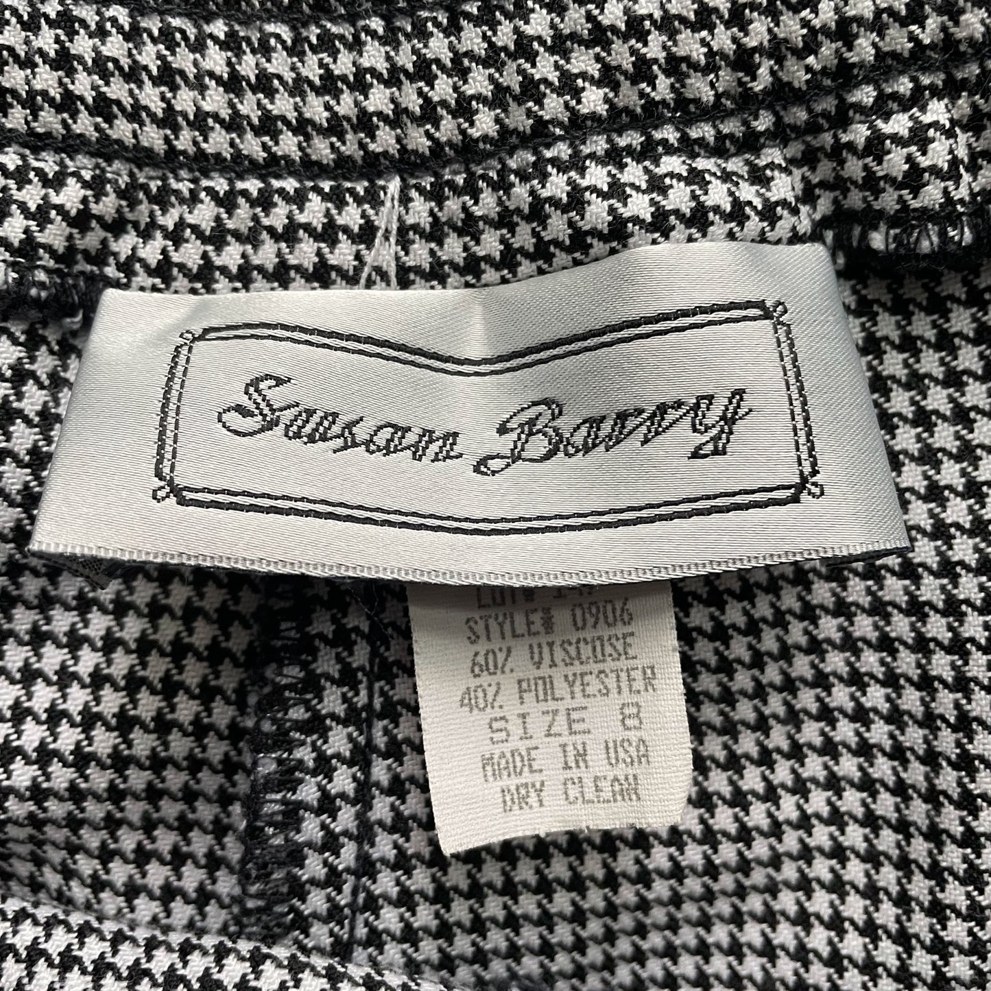 80s/90s Houndstooth High-Waisted Trousers