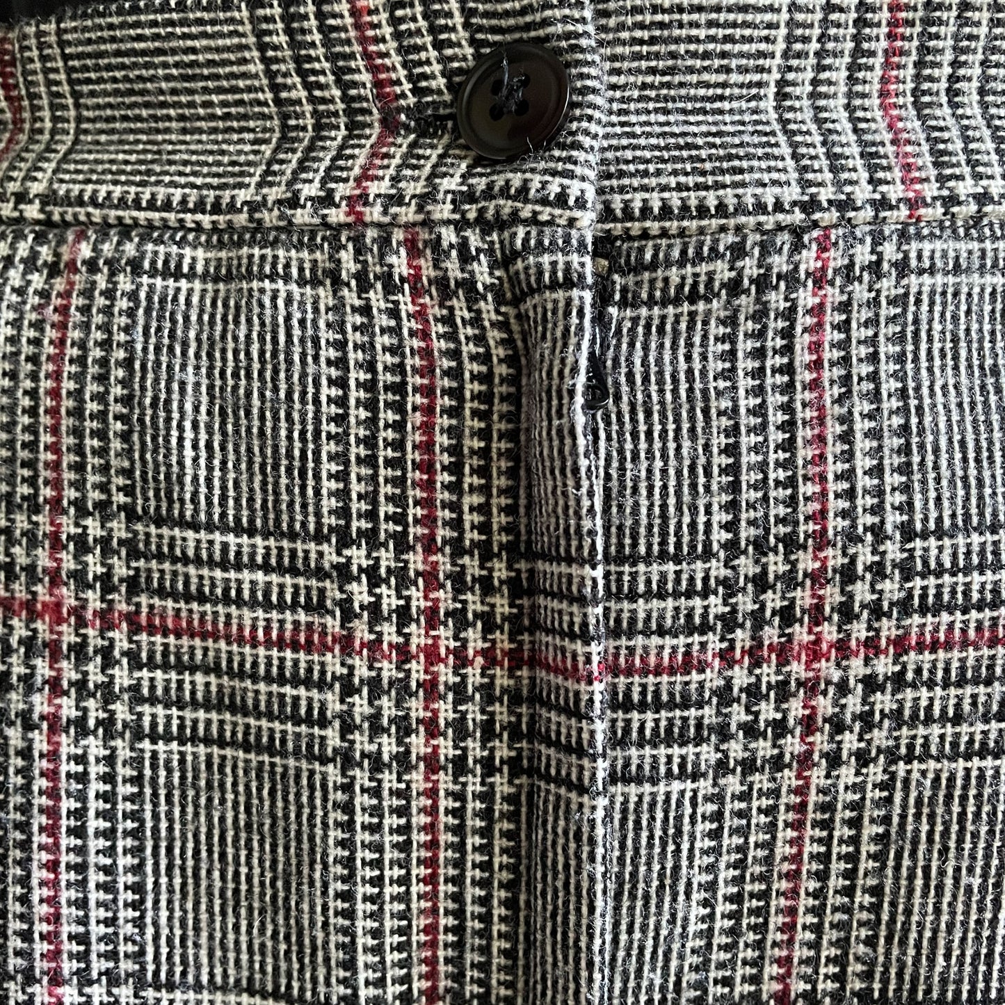 90s Houndstooth Asymmetrical Skirt Suit