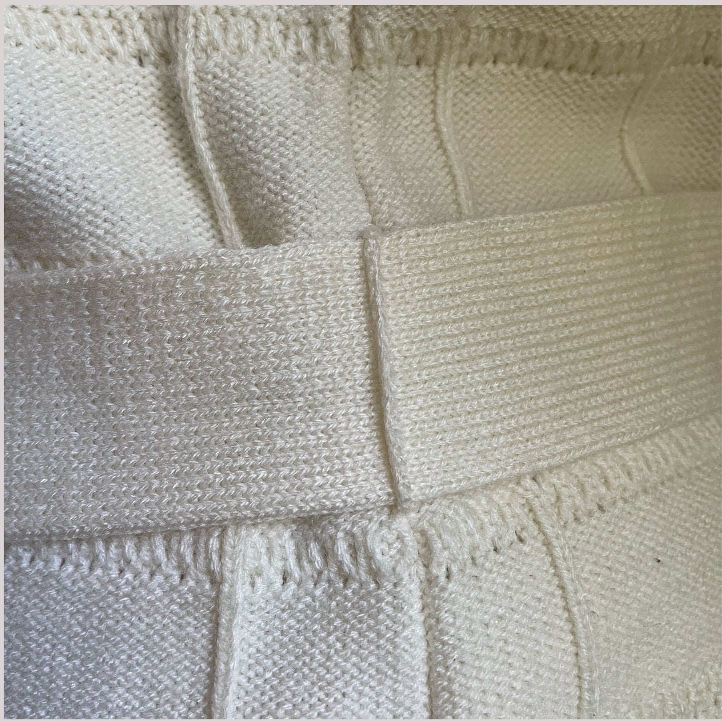 60s/70s Beige Collared Knit Cardigan