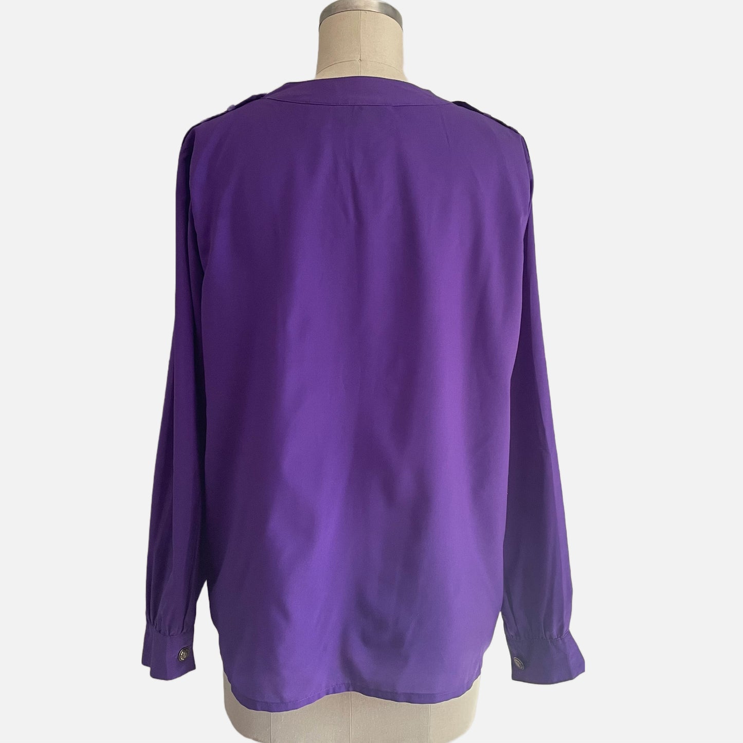 80s Royal Purple Secretary Top