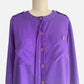 80s Royal Purple Secretary Top