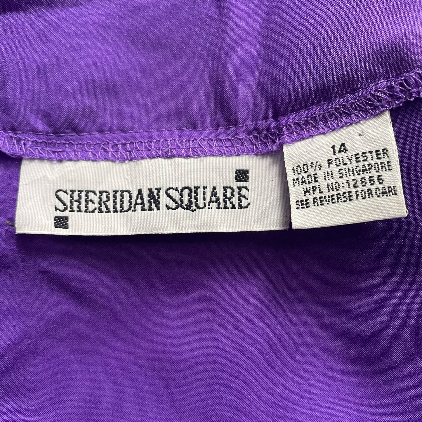 80s Royal Purple Secretary Top