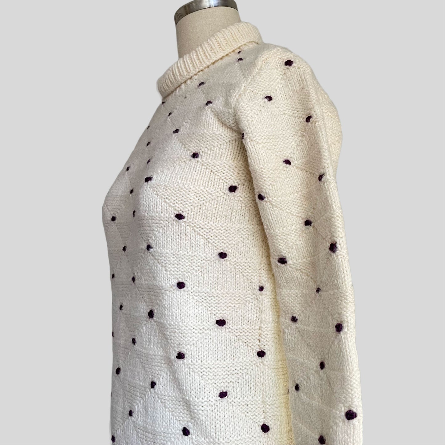80s/90s Polka Dot Midi Sweater Dress