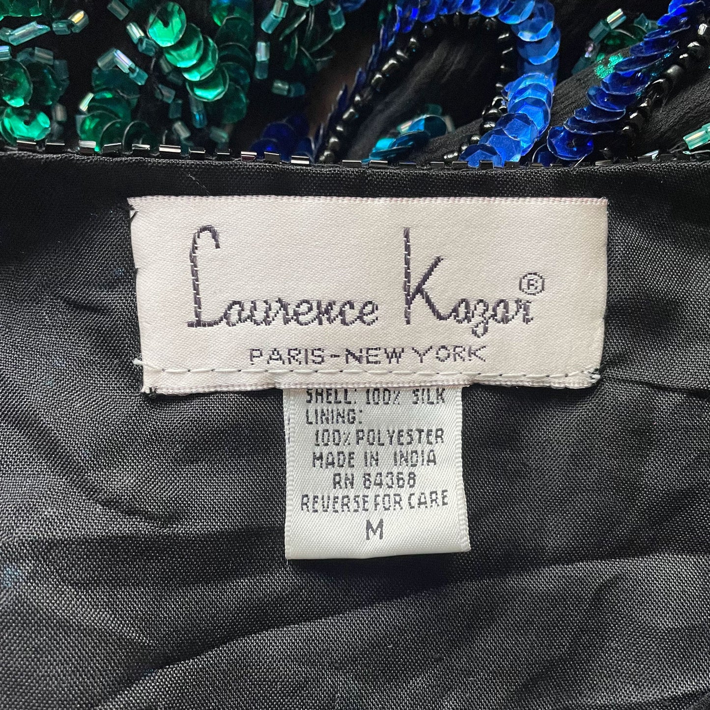 80s/90s 100% Silk Sequin Beaded Multi-Color Cardigan
