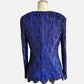 80s 100% Indigo Blue Sequin Beaded Top