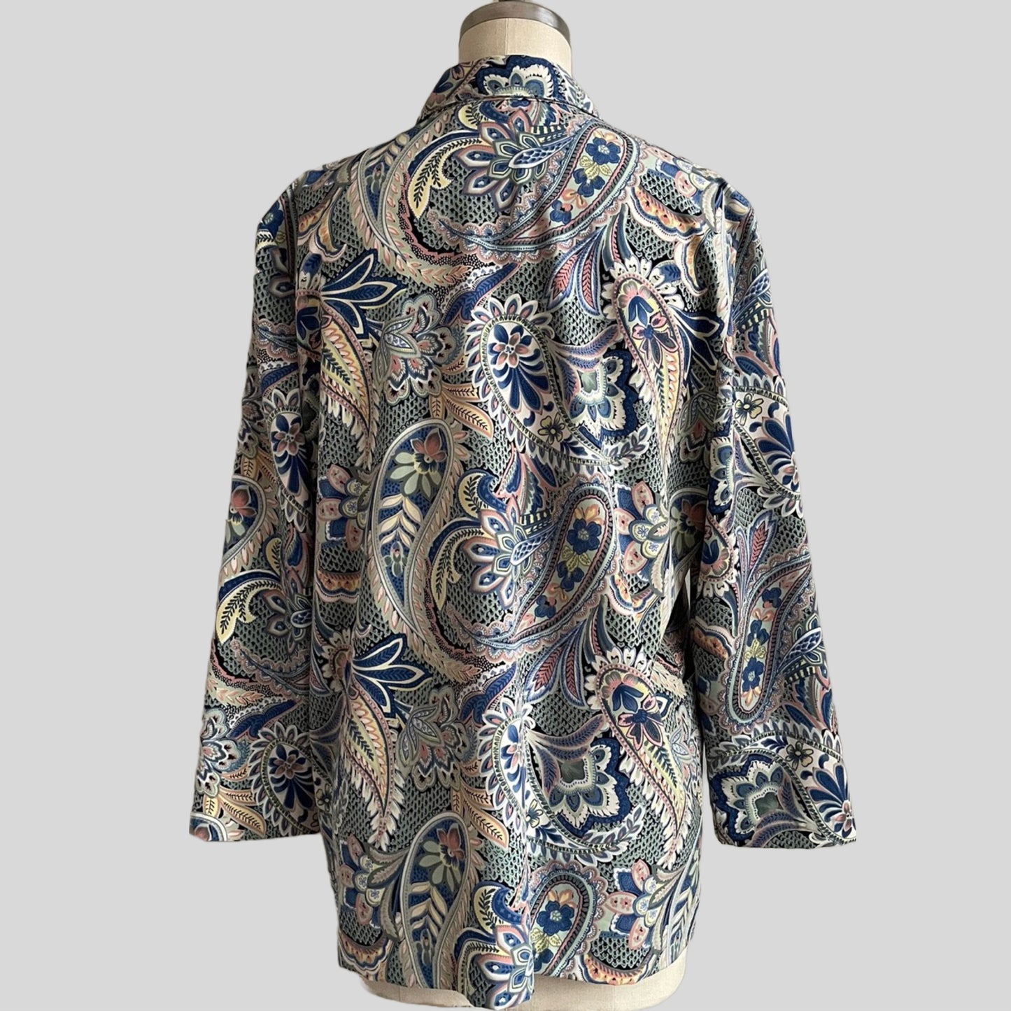 80s/90s Paisley Multi Print Lightweight Boyfriend Blazer