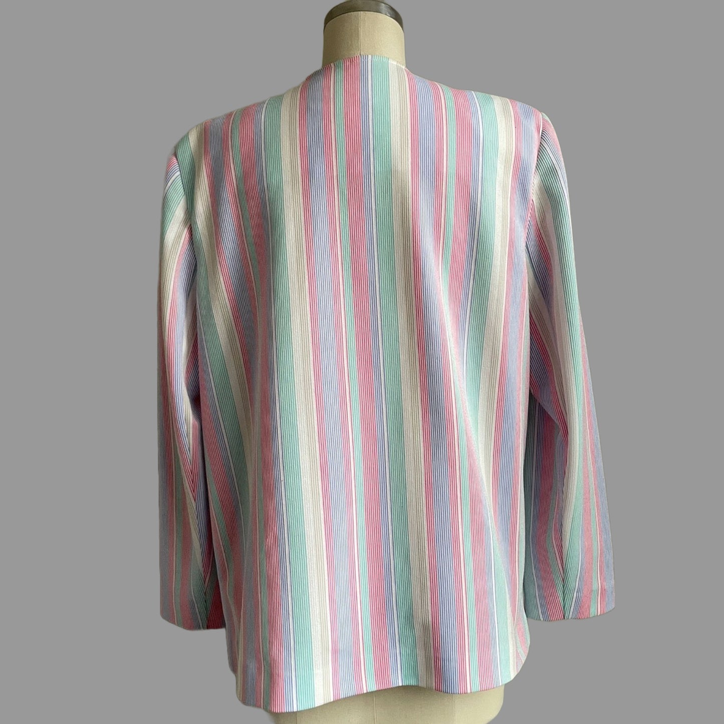 70s Striped Boyfriend Blazer