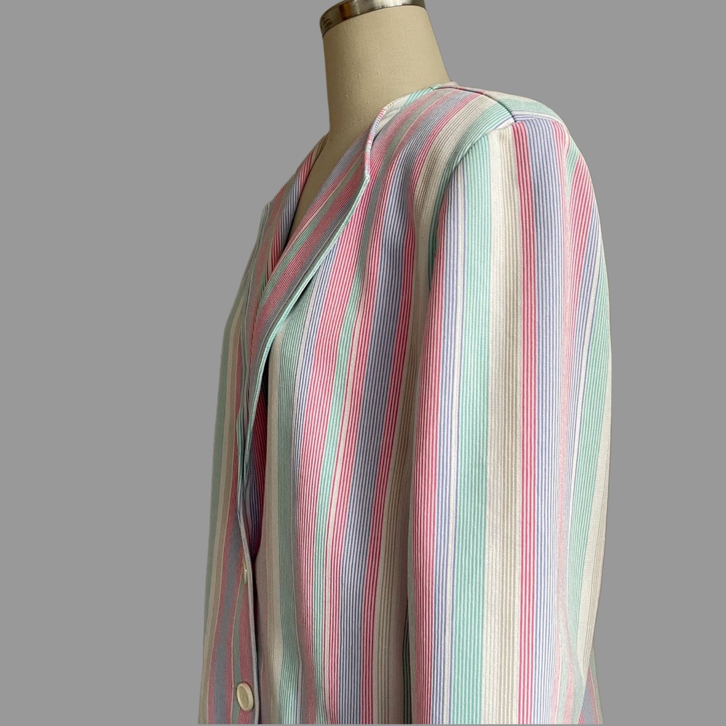 70s Striped Boyfriend Blazer