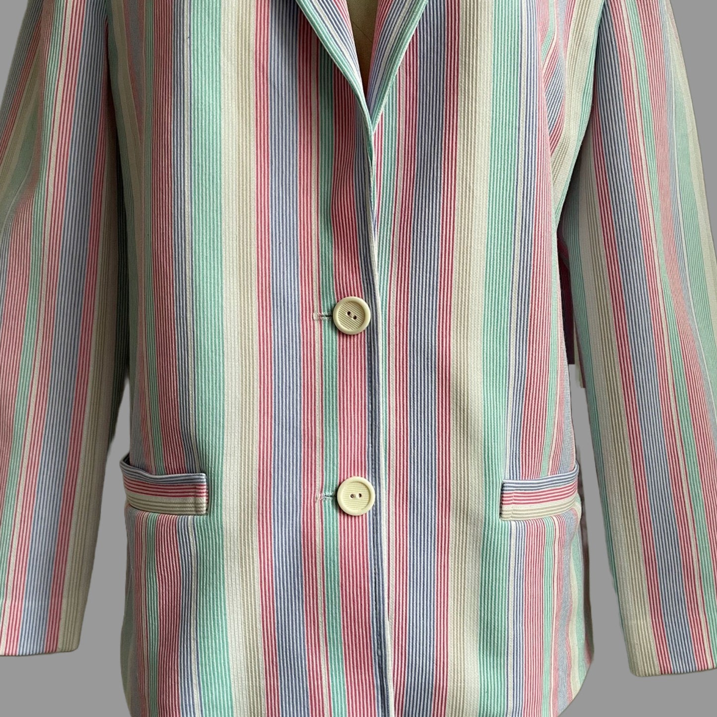 70s Striped Boyfriend Blazer
