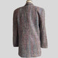 90s 100% Handwoven Silk Multicolor Tweed Boyfriend Blazer
