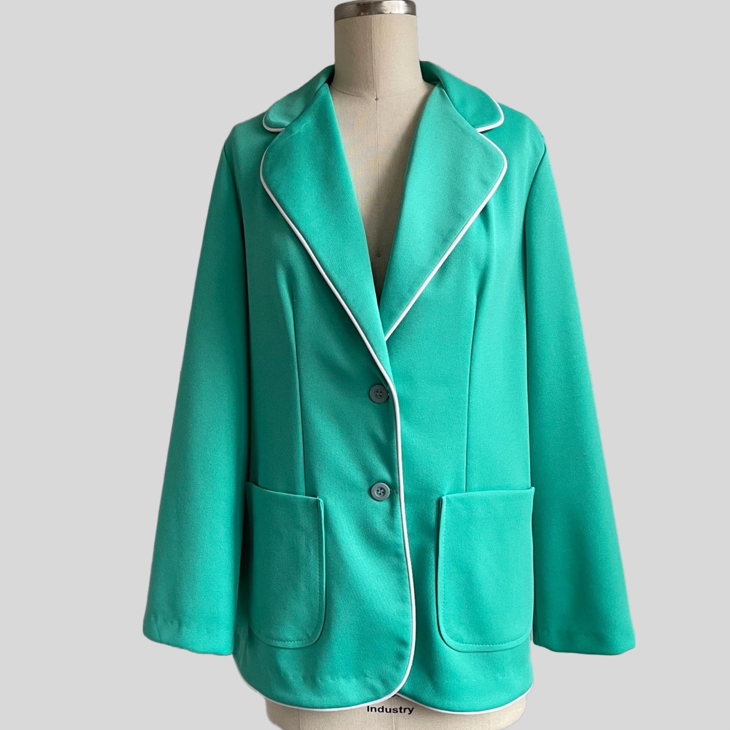 70s Electric Mint Statement Blazer
