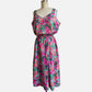 80s/90s Pink Floral and Animal Print Sleeveless Sundress