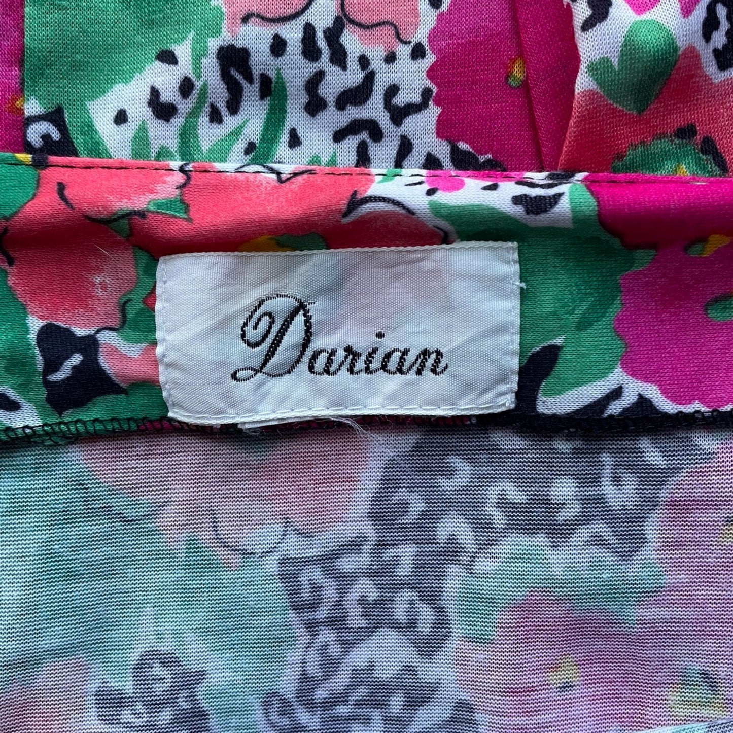 80s/90s Pink Floral and Animal Print Sleeveless Sundress