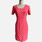 80s/90s Coral and White Polka Dot Mini Dress