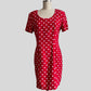 80s/90s Red and White Polka Dot Mini Dress