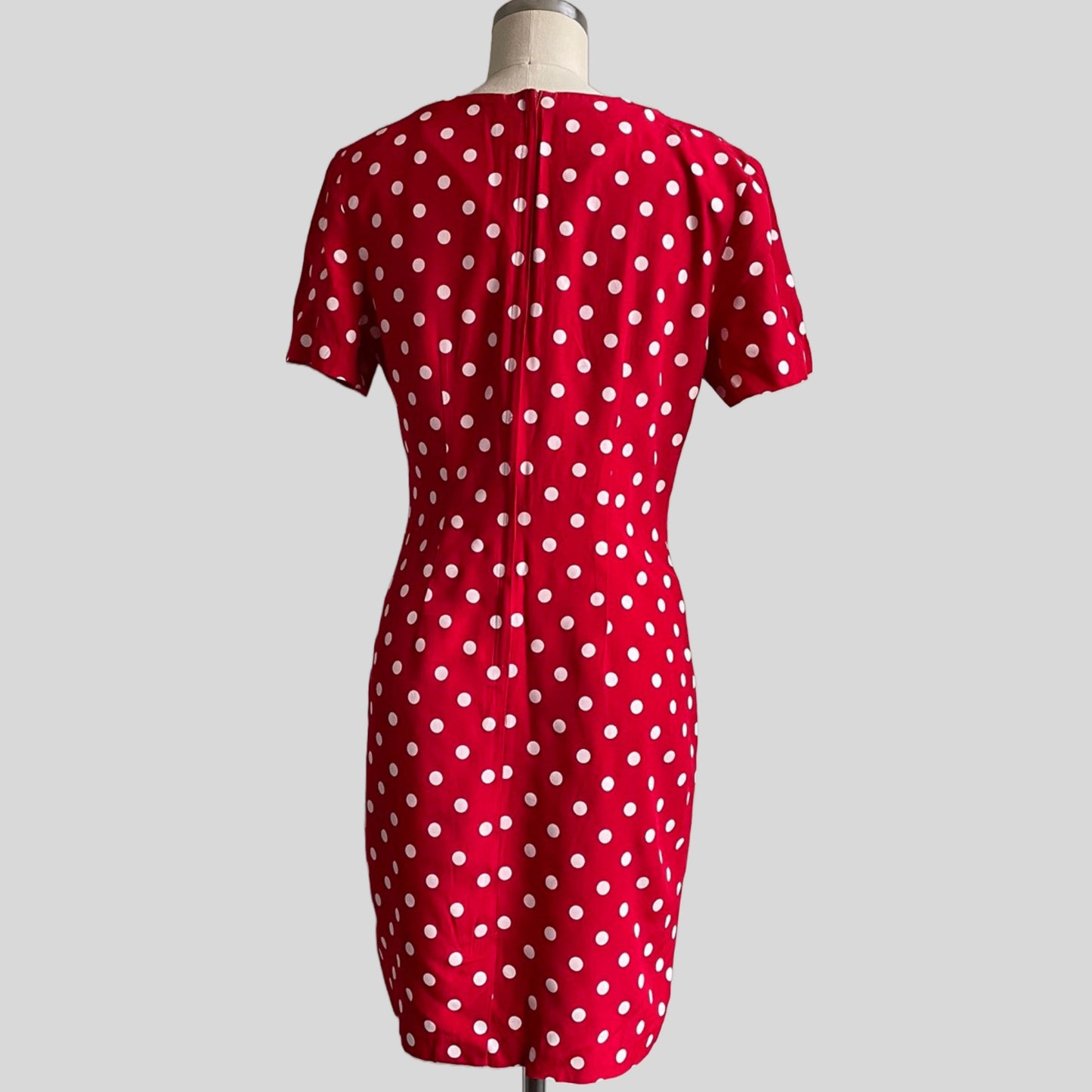 80s/90s Red and White Polka Dot Mini Dress