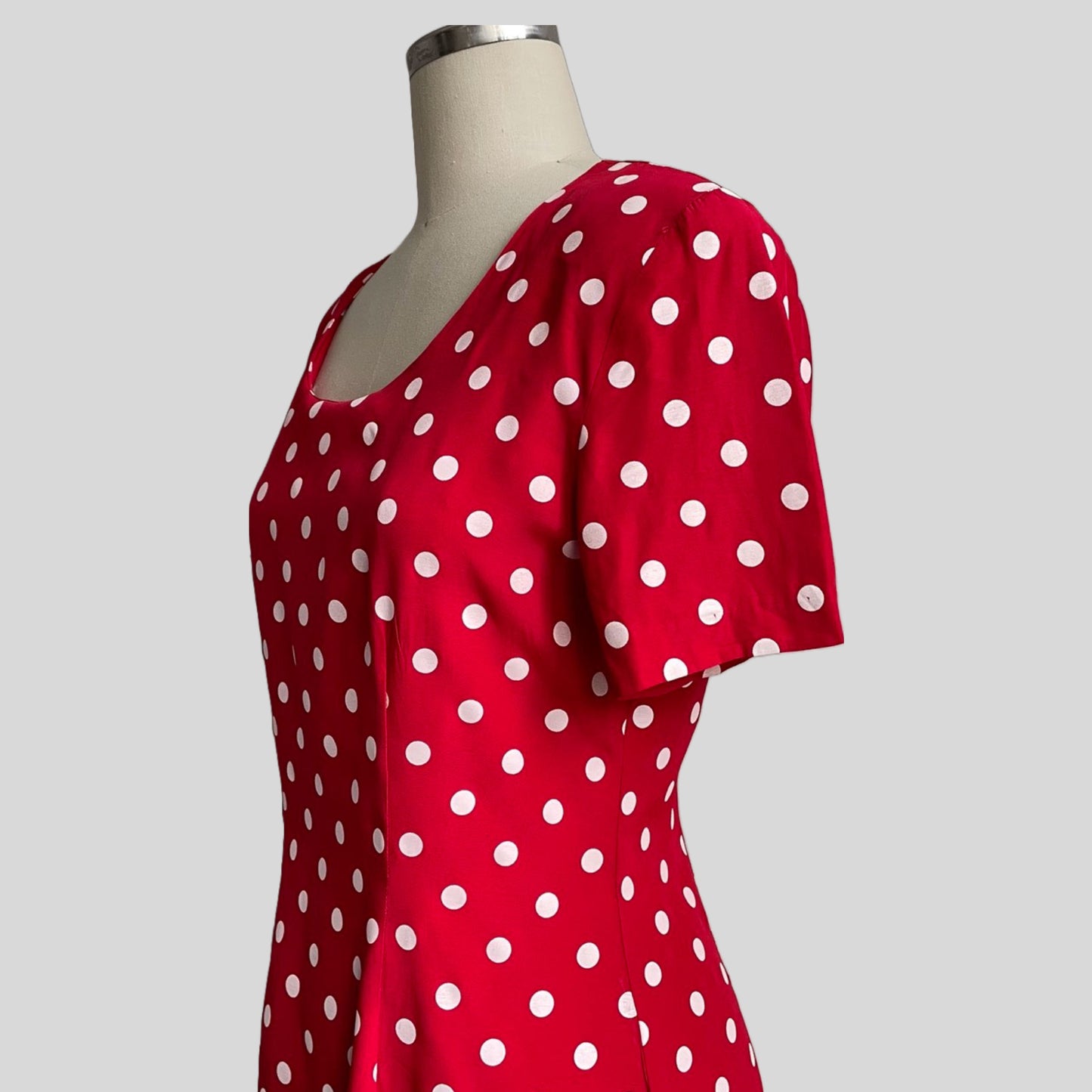80s/90s Red and White Polka Dot Mini Dress