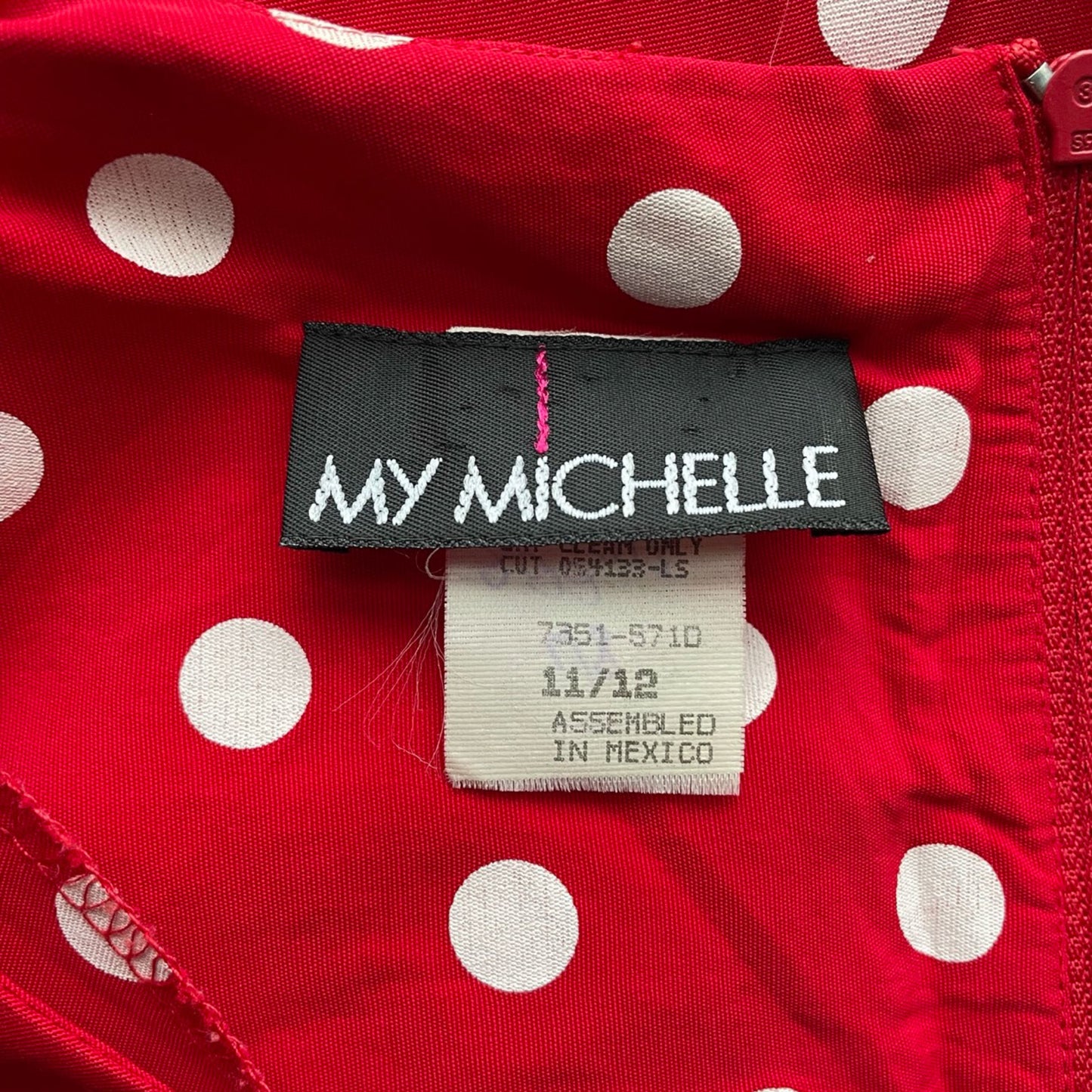 80s/90s Red and White Polka Dot Mini Dress