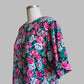 80s Multicolor Floral Short Sleeve Top