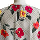 80s|90s Plaid and Floral Short Sleeve Top